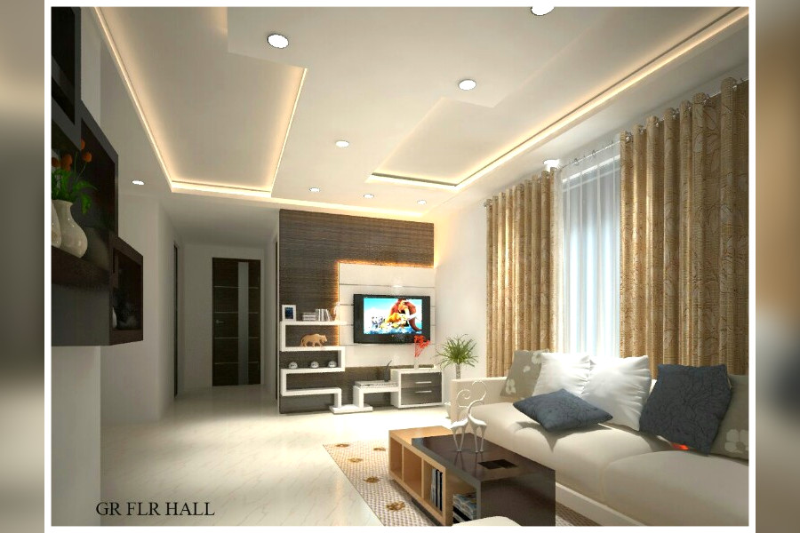 Living Room Design of Sarswathi Interiors & Designs