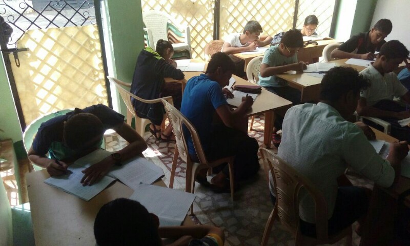 students taking exam of Sheshadri