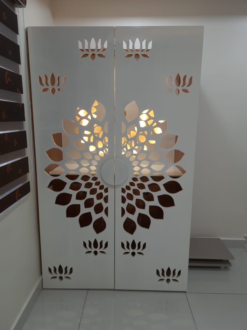 Pooja Room Design of Sri Nakshatra Interiors