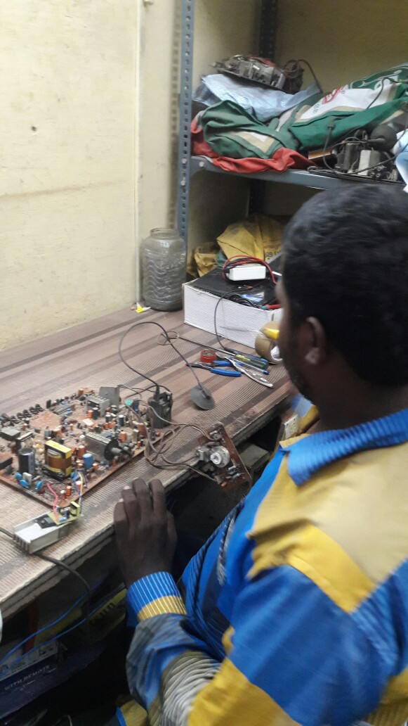 Television Repair - Clear View Back of Sabhari Sastha Tv Service Center