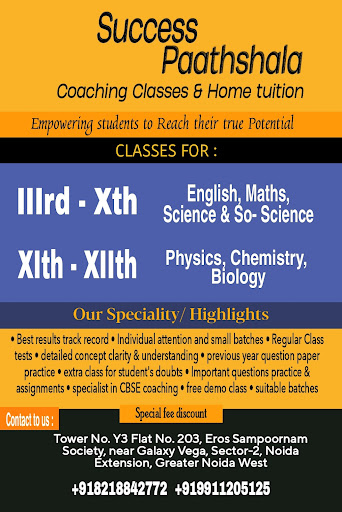 Tutors/Faculty of Success Paathshala Coaching Classes