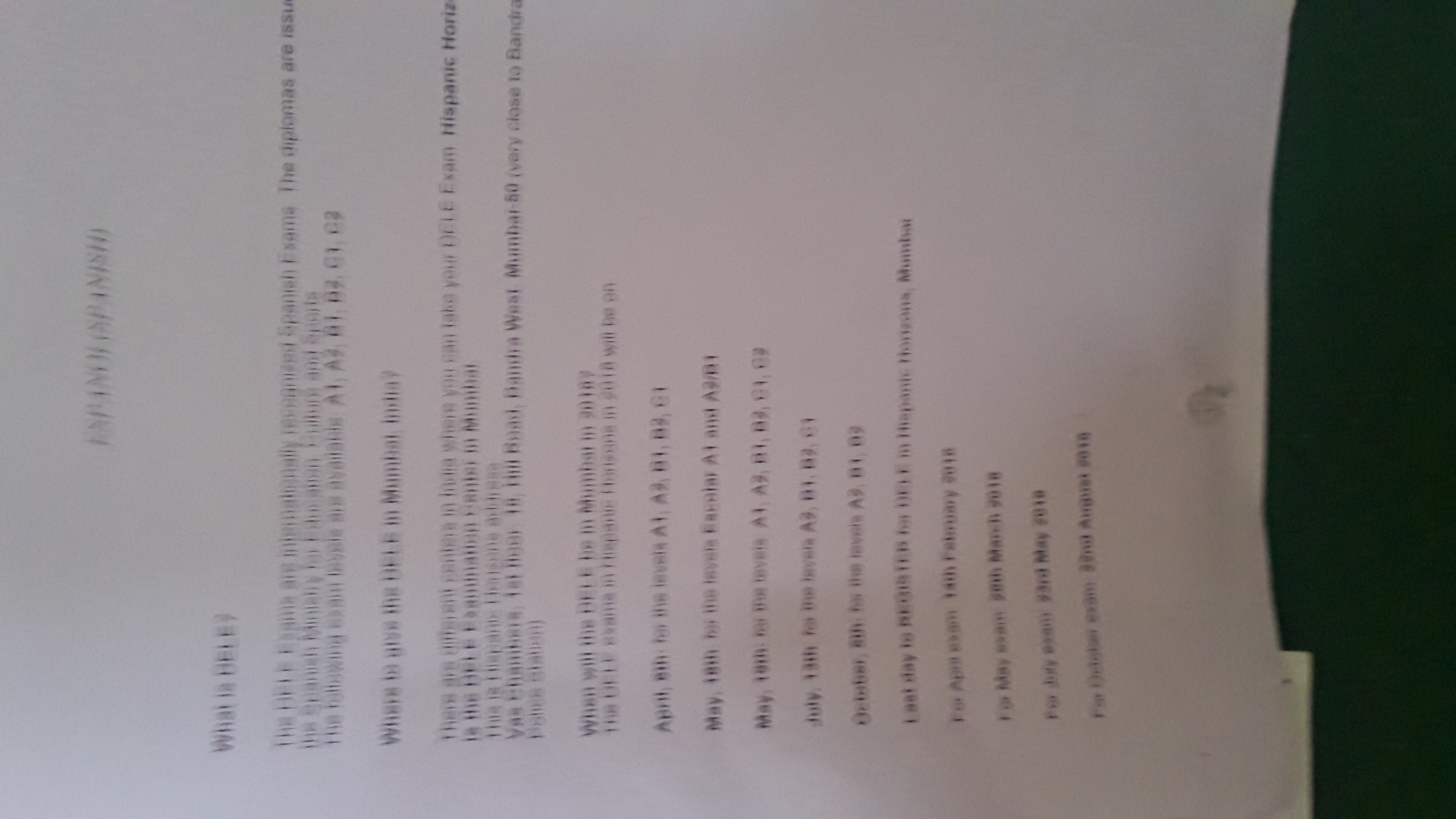 Language Proficiency Tests of Suchitra's Foreign Language Institute