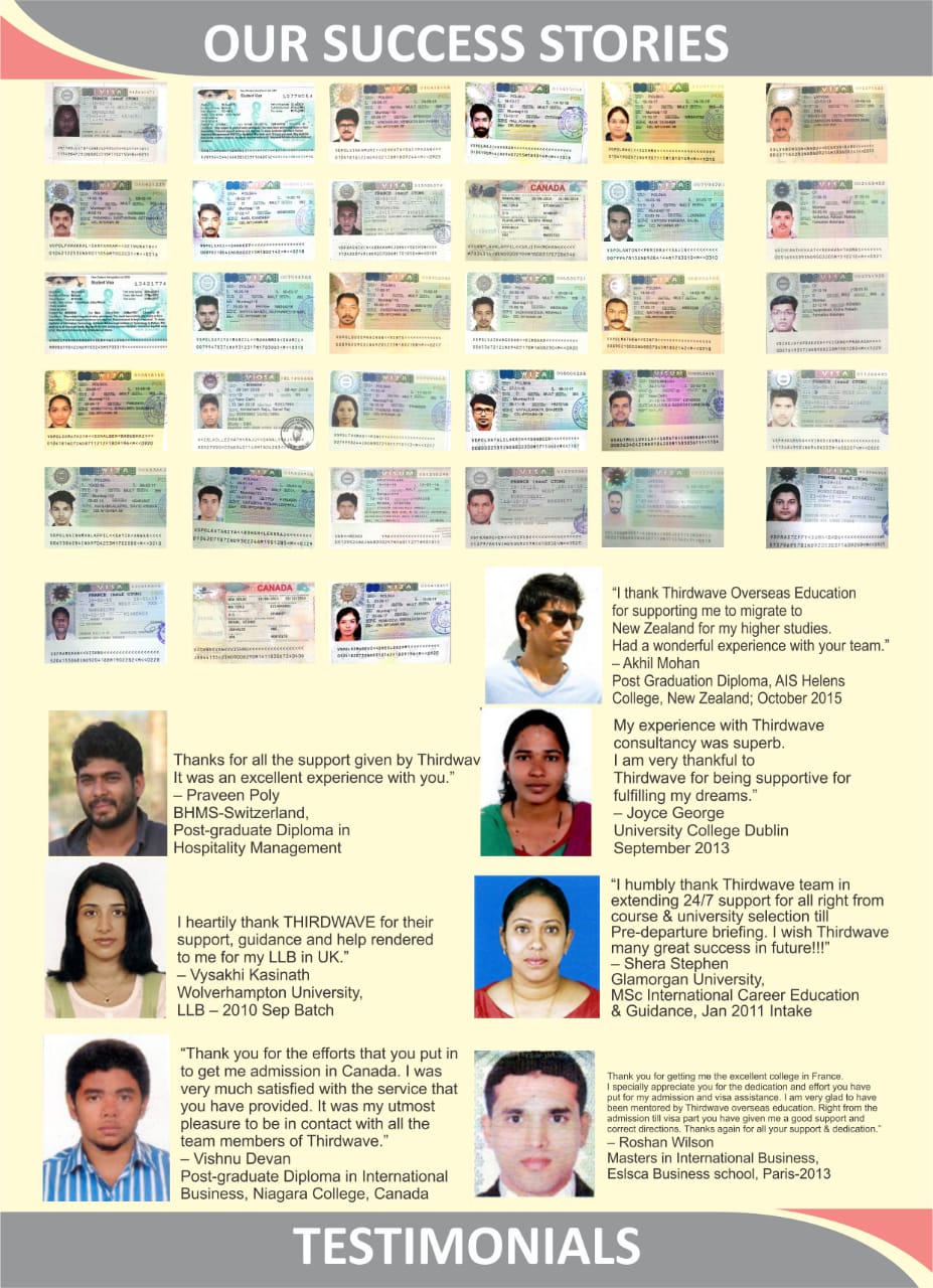 Student Testimonials of Thirdwave Overseas Education