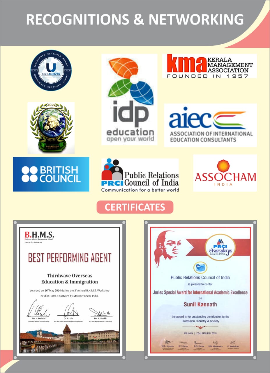 Award & Recognition of Thirdwave Overseas Education