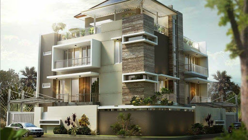 Modern Elevation of VR Dhiman Buildtech