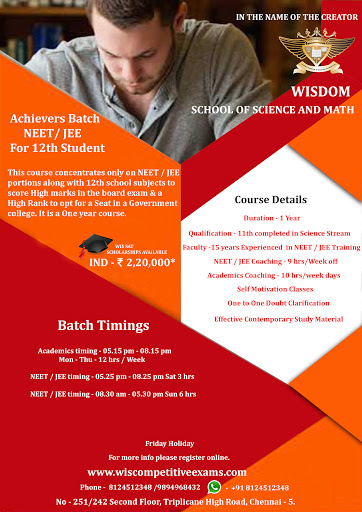 Demo Classes of Wisdom School Of Science And Mathematics