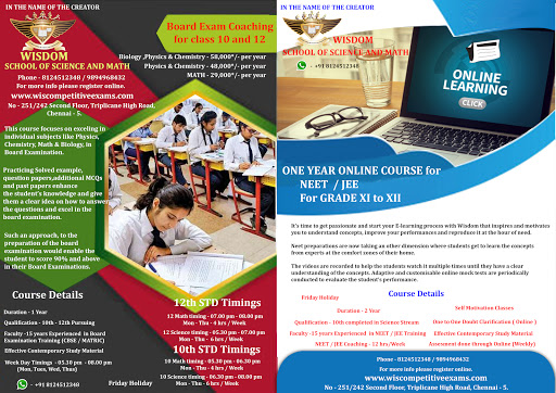 Online Classes of Wisdom School Of Science And Mathematics