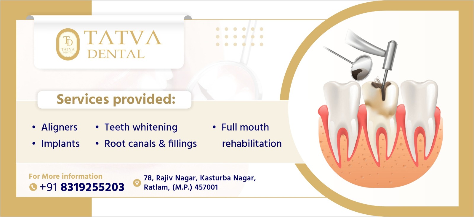 Tatva Dental - Dr. Nikita Dubey & Dr. Rajat Dubey  Kasturba Nagar Ratlam