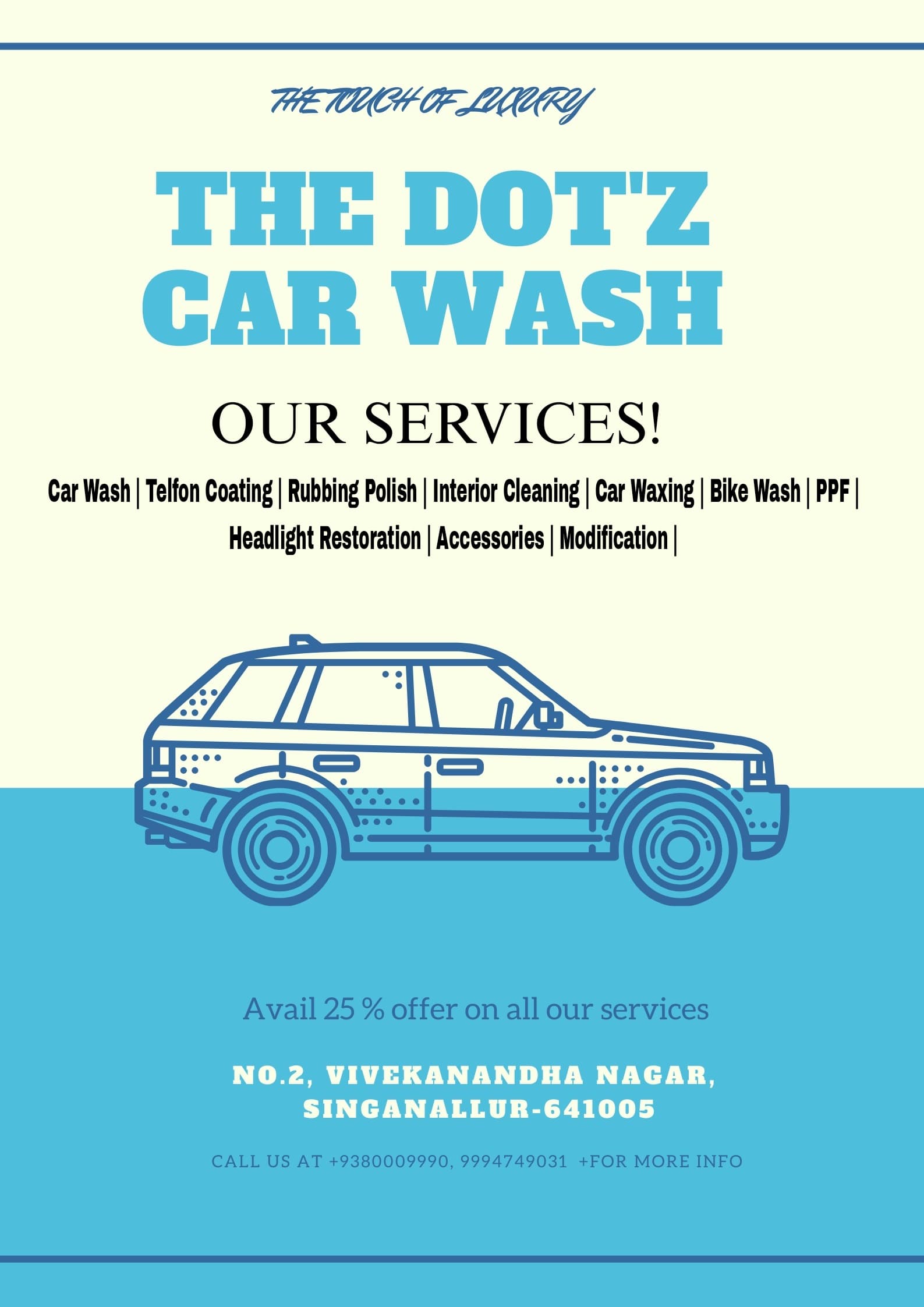 Dotz Car Wash and Accessories Singanallur Coimbatore
