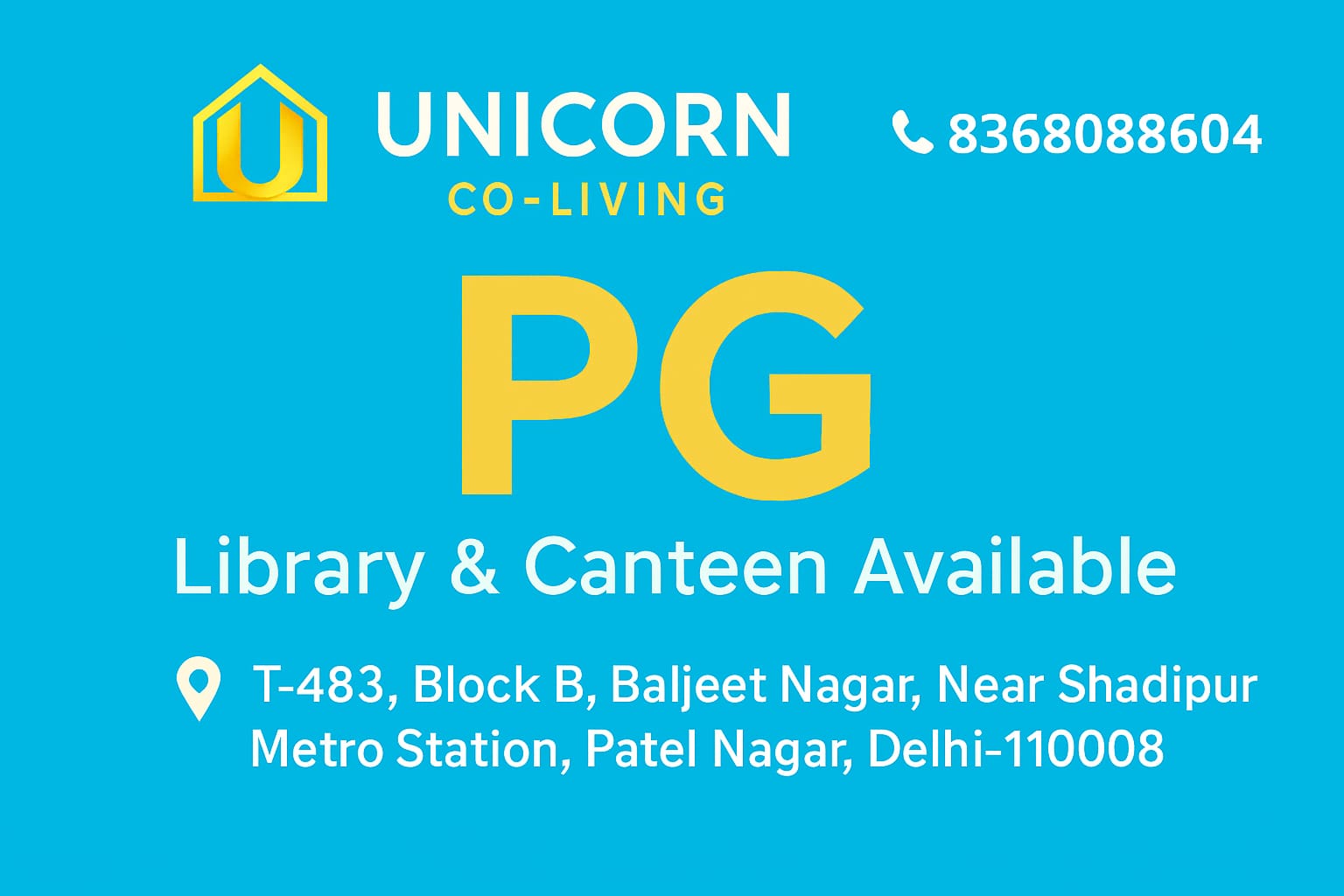 unicorn co-living solutions Patel Nagar Delhi
