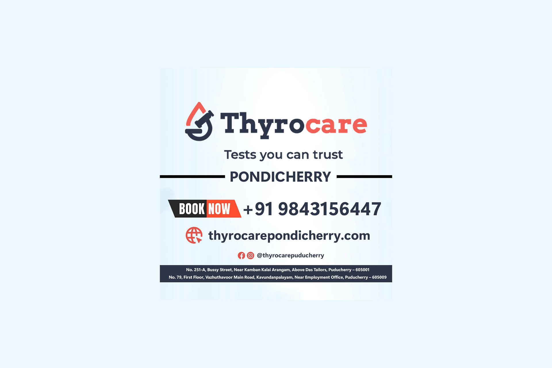Thyrocare Pondicherry White Town Pondicherry