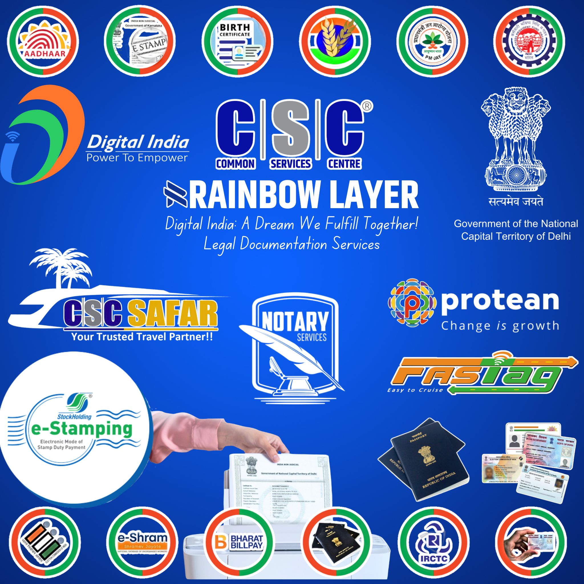 All Photos of Rainbow Layer CSC Centre – FASTag, Passport, PAN and Voter ID