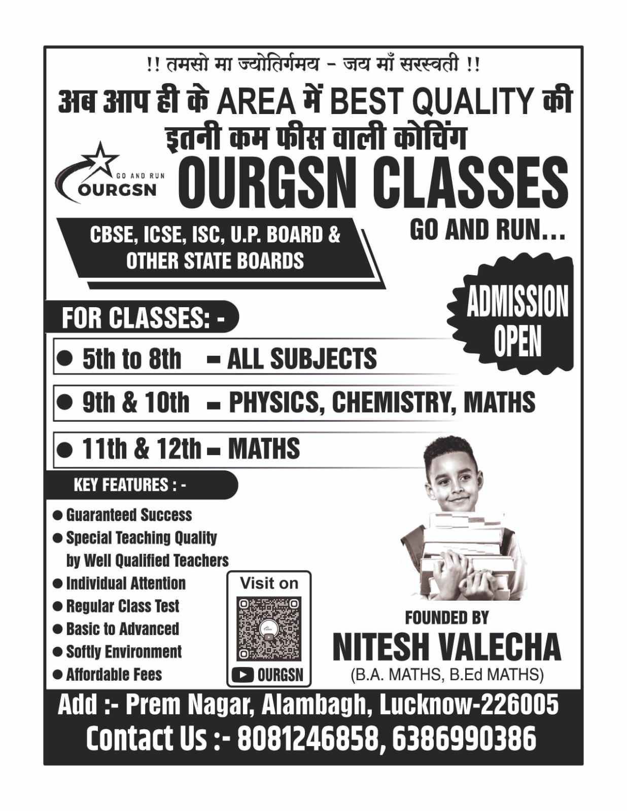 OURGSN Classes - School Tuitions in Alambagh, Lucknow